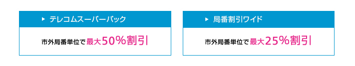 テレコムスーパーパック 局番割引ワイド